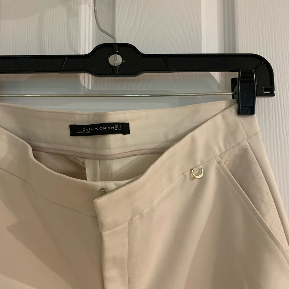 Zara cream cigarette pants - Picture 3 of 4